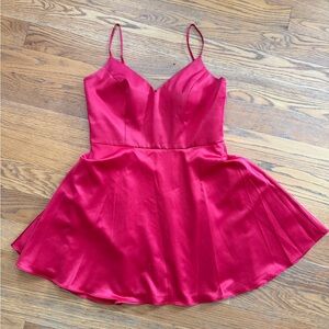 Windsor Red Satin Dress